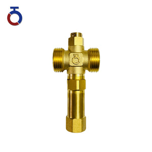 Brass G1'' Freeze Protection Valve for Heat Pump Systems – Automatic Drain Anti-freeze at 1°C Open / 4°C Close with Air Vent