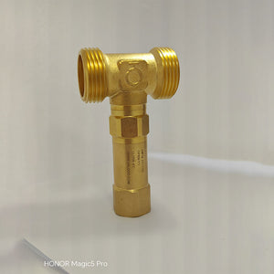 Brass 3-Way Freeze Protection Valve G1'' for Monoblock Heat Pump Systems – Male 1'' NPT Threaded, DN25, Anti-Freeze Valve Component