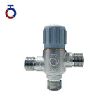 3-Way Thermostatic Diverting Valve G1/2'' Adjustable Temperature for Solar Hot Water Heat Pump – Brass, DN15, Customizable Temperature (35°C-65°C / 30°C-70°C) with Built-in Check Valve Option
