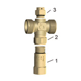 Brass Male 1 1/4'' Freeze Protection Valve with Air Vent for Integrated Heat Pump Systems – Anti-freeze Automatic Drain at 1–4°C